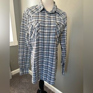 Bullhead men’s western cowboy‎ shirt with pearl snap, buttons, size extra large